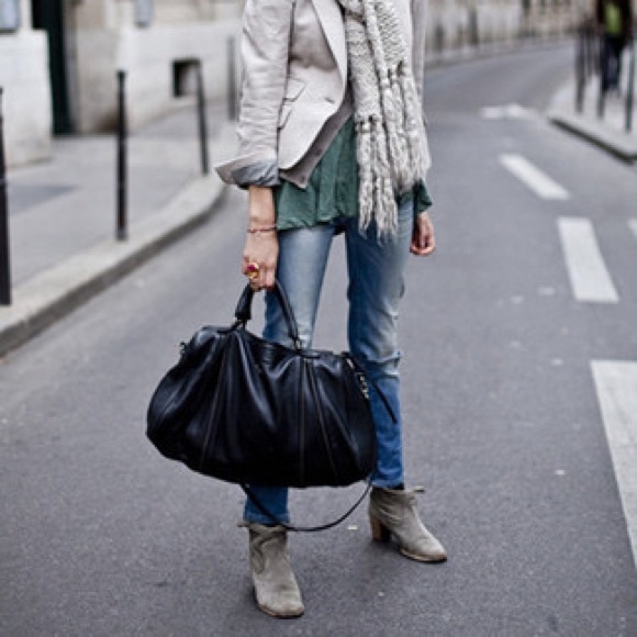 rag bone harrow light gray suede leather boots Sz 8.5 - Picture 3 of 11